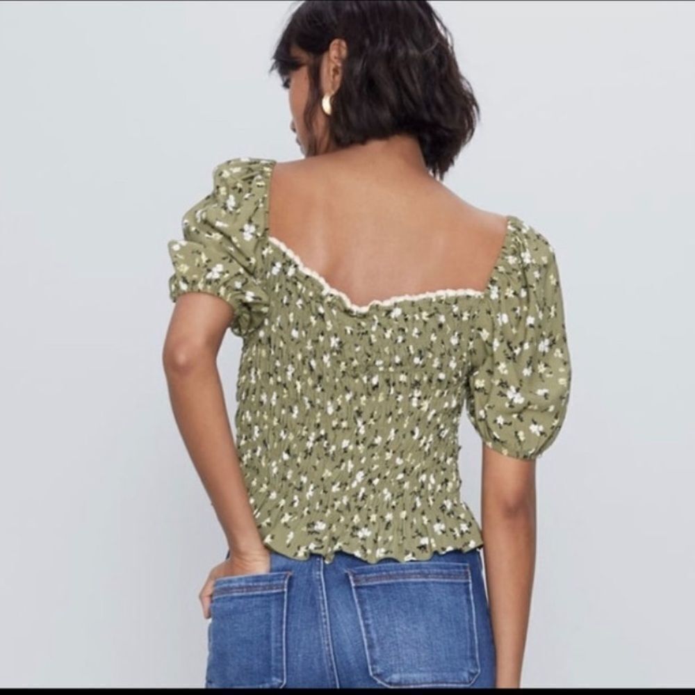 ZARA PRINT CROP TOP - Picture 4 of 8